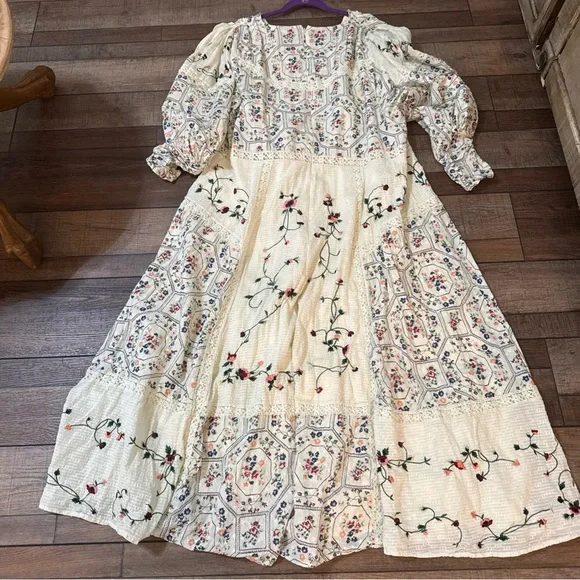 ASOS Edition Curve Floral Embroidered Dress - Picture 7 of 12